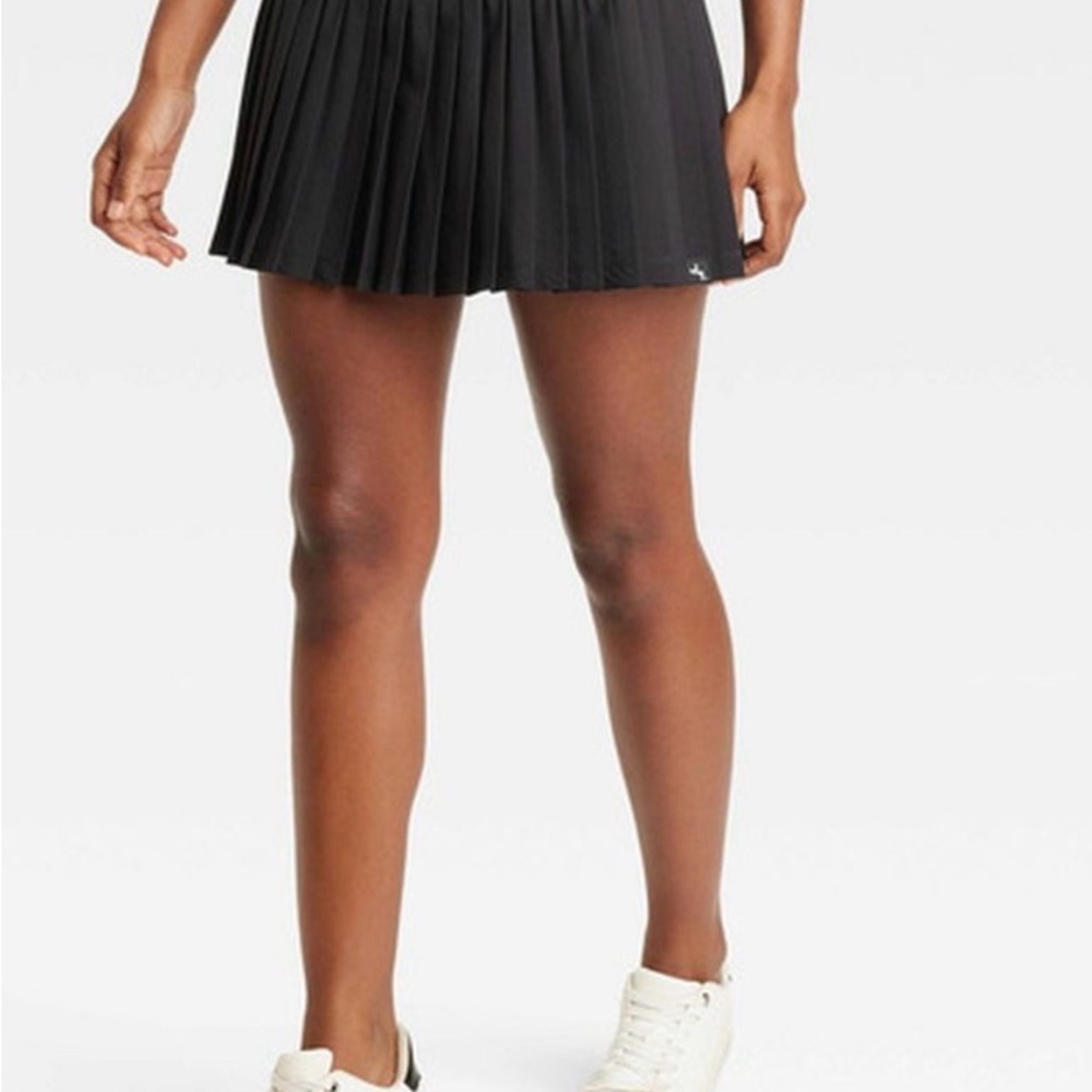 JoyLab Black Pleated Skater Skirt